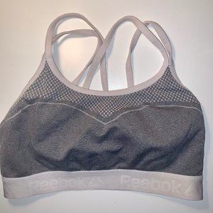 Reebok Grey & White Sports Bra